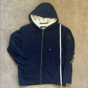 NWT Eddie Bauer Sherpa lined Navy Blue Hoodie